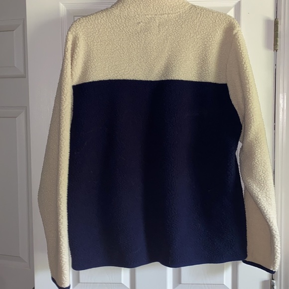 Comfy white and blue quarter zip - Picture 2 of 2